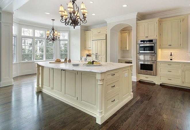 glossy laminate flooring in modern living room in Alden, IL